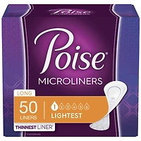 Microliners quotidiens Poise, protège-slips d'incontinence, absorption la plus légère