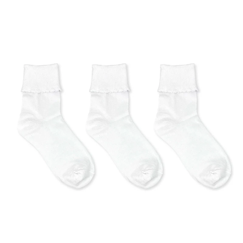 Chaussettes à revers Secret® 3pk Tailles 6 à 10