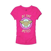 T-shirt Wonder Woman Be The Hero pour filles