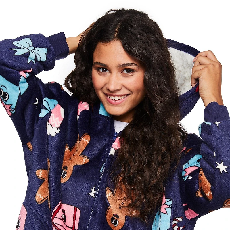 No Boundaries Women's Lounge Full-Zip Hoodie