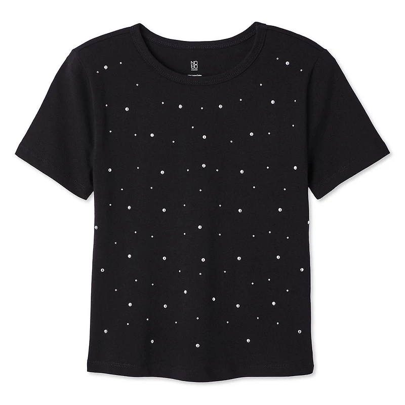 No Boundaries Women's Studded Tee