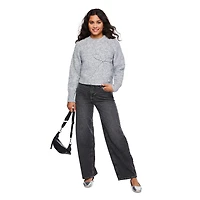 No Boundaries Women's Bow Sweater