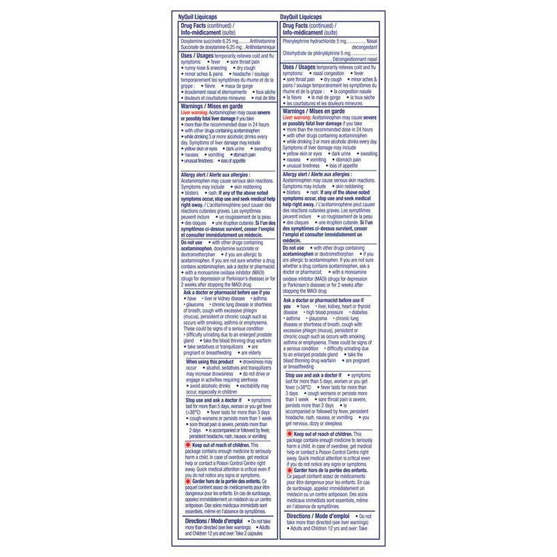 Vicks Dayquil And Nyquil Cold & Flu Relief Liquicaps Convenience Pack