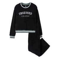 No Boundaries Women's Cozy Pajama 2-Piece Set