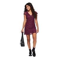 No Boundaries Women's Flocked Dress