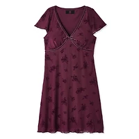 No Boundaries Women's Flocked Dress