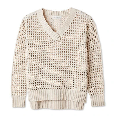 Chandail surdimensionné ajouré Wild Skye pour femmes