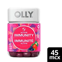 Suppléments Gélifiés OLLY Immunité Active Baie Brave 45 Suppléments Gélifiés