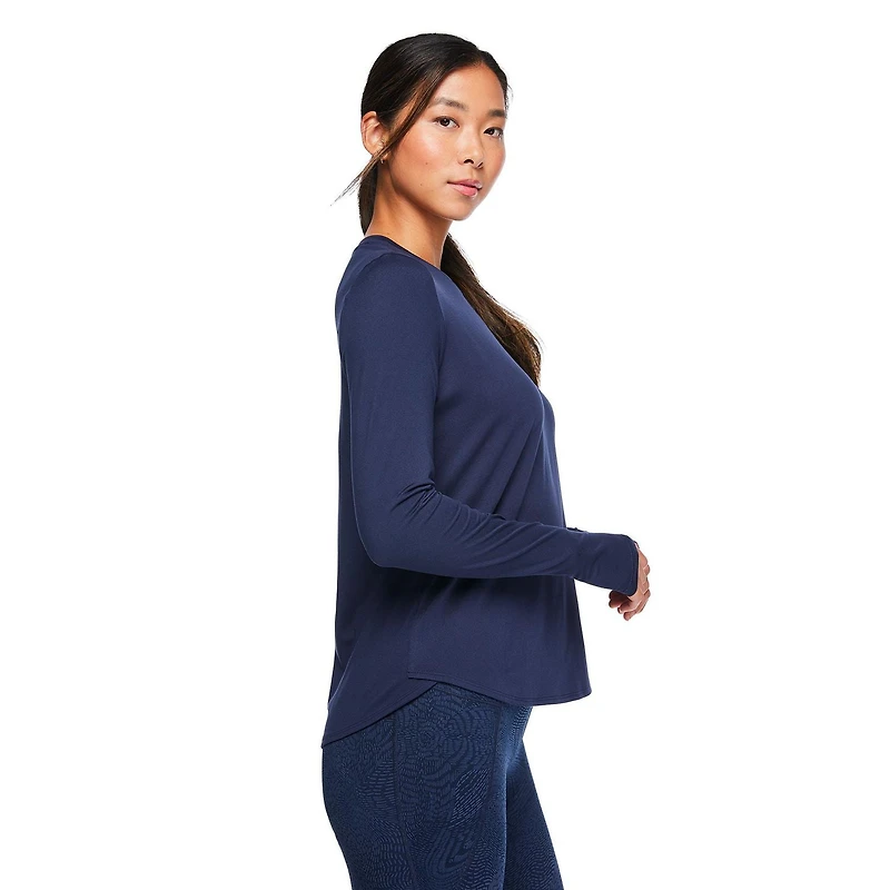 Athletic Works Women's Long Sleeve Tee, Sizes XS-XXL