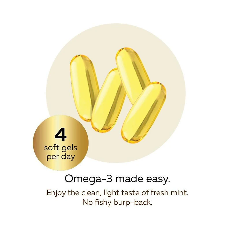 NutraSea Oméga-3 Ciblé Œil sec, Menthe fraîche, 120 gélulest