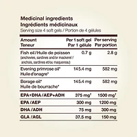 NutraSea Oméga-3 Ciblé Œil sec, Menthe fraîche, 120 gélulest