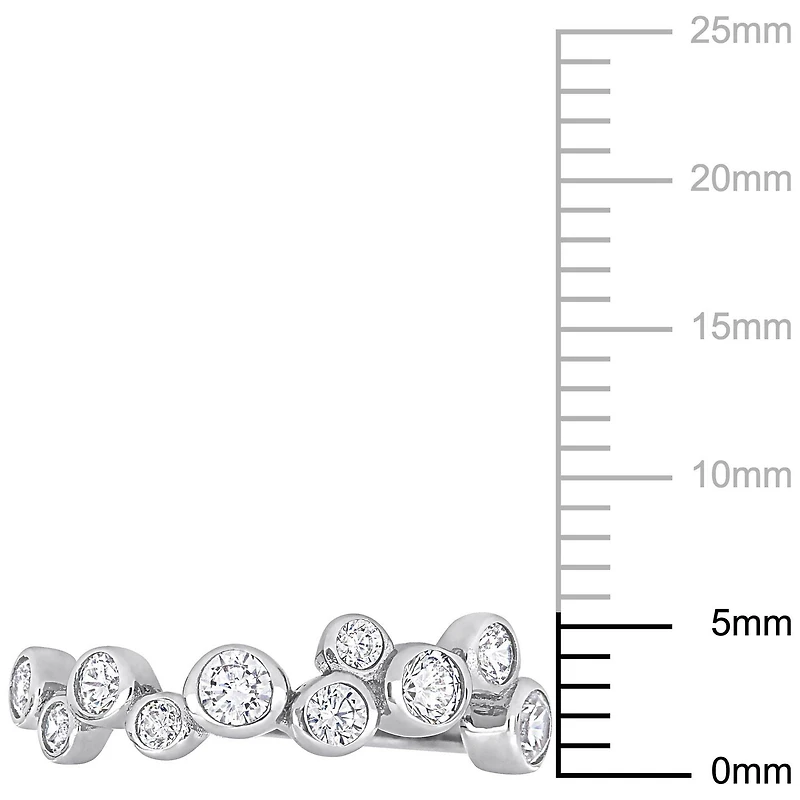 Miabella 1-1/5 Carat T.G.W. Cubic Zirconia Sterling Silver Band Ring