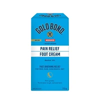 Gold Bond Medicated Crème analgésique pour les pieds, tube de 113 g, crème pour les pieds pour un soulagement rapide et temporaire des douleurs mineures aux pieds, douleurs musculaires et articulaires associées à l'arthrite, aux entorses et aux foulures 113g