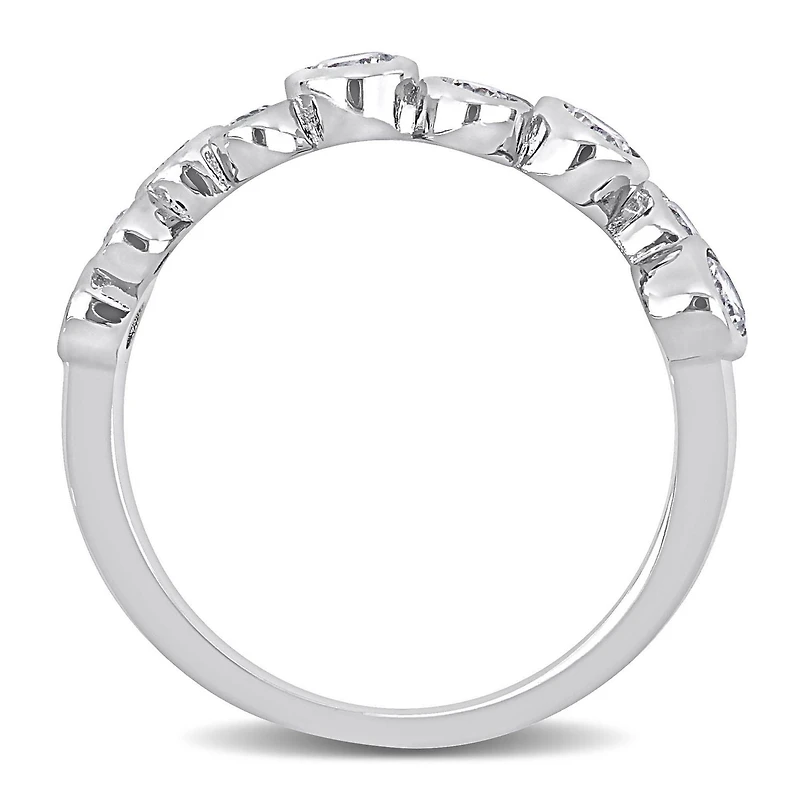 Miabella 1-1/5 Carat T.G.W. Cubic Zirconia Sterling Silver Band Ring