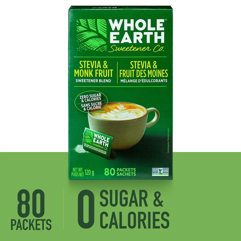 Whole Earth Fruit du Moine et Stevia 80pk