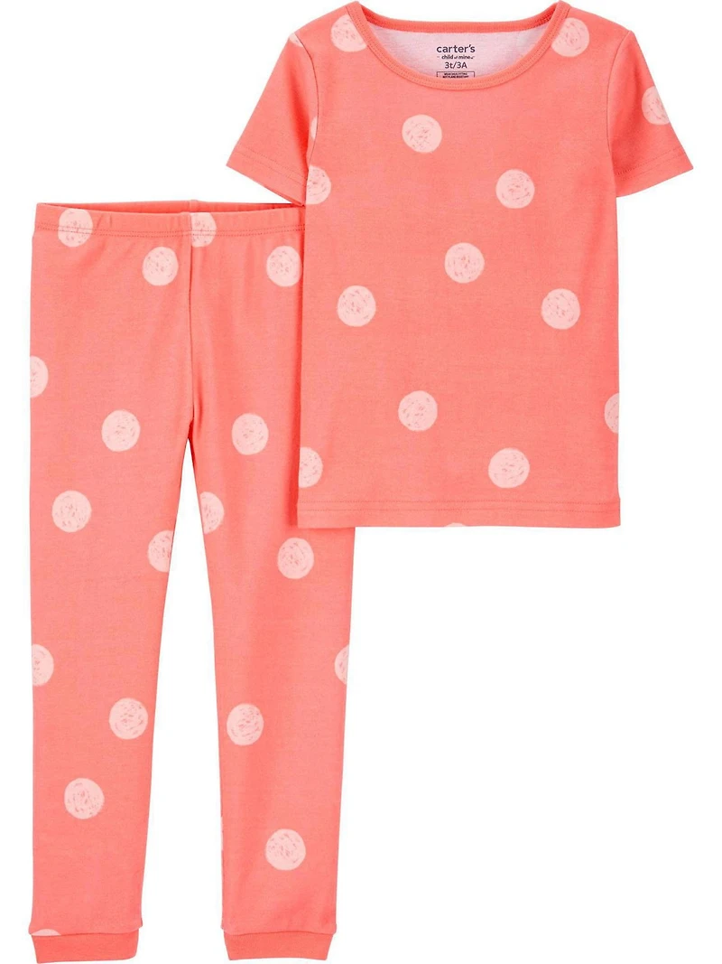 Carter's Child of Mine Kid Girls' Cotton 4-piece Pyjama - Pink Fruit