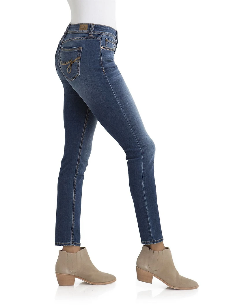 Jordache Women's Mid Rise Curvy Skinny Jean