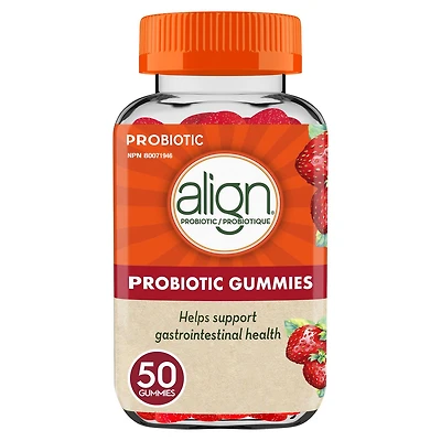 Align | Daily Probiotic Gummy | 50 Count | Strawberry Flavoured | Helps Support Gastrointestinal Health