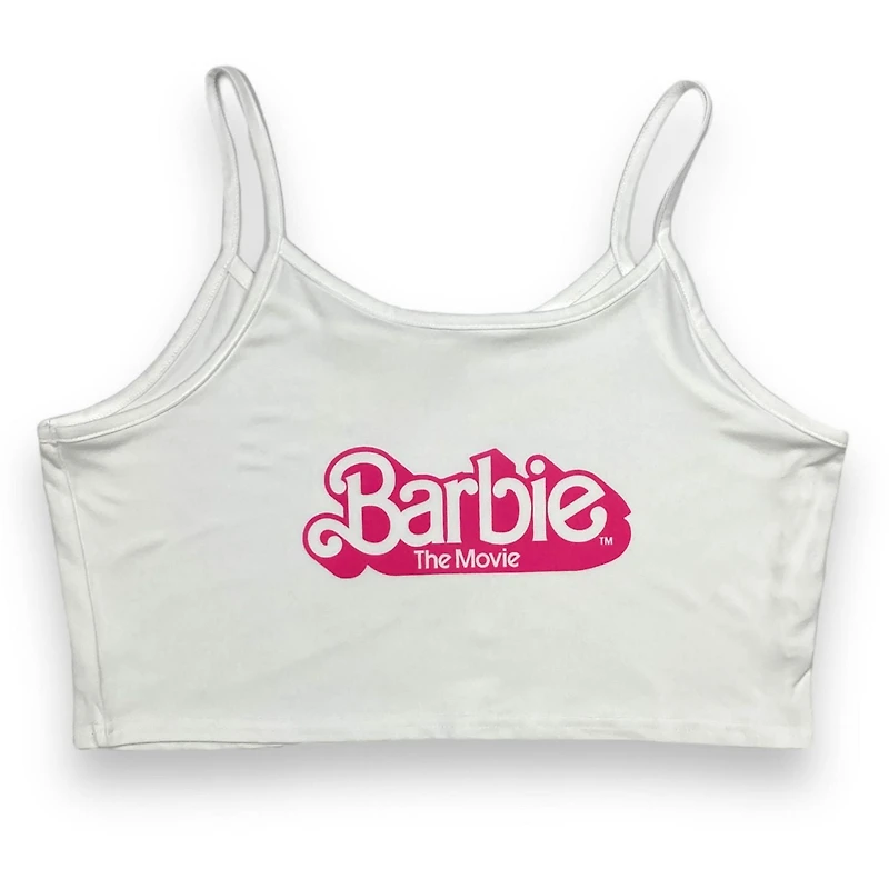barbie Ladies pyjama set includes shorts and button front short sleeve top with separate tank top, perfect to switch up from warmer to colder nights and