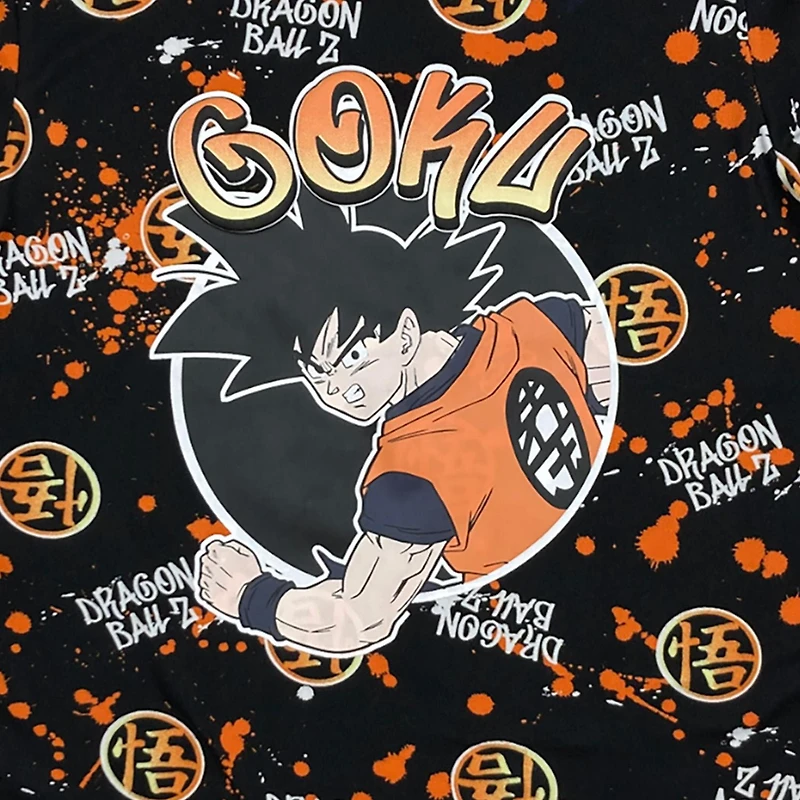 Dragon Ball Z Boy's pj set. This boy's 2 piece pj set has a long sleeve crew neck along with long pant with elastic waist band and
