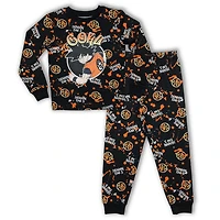 Dragon Ball Z Boy's pj set. This boy's 2 piece pj set has a long sleeve crew neck along with long pant with elastic waist band and