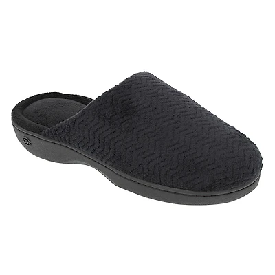 ISOsp by isotoner Women's Nora Chevron Microterry Slide Slippers