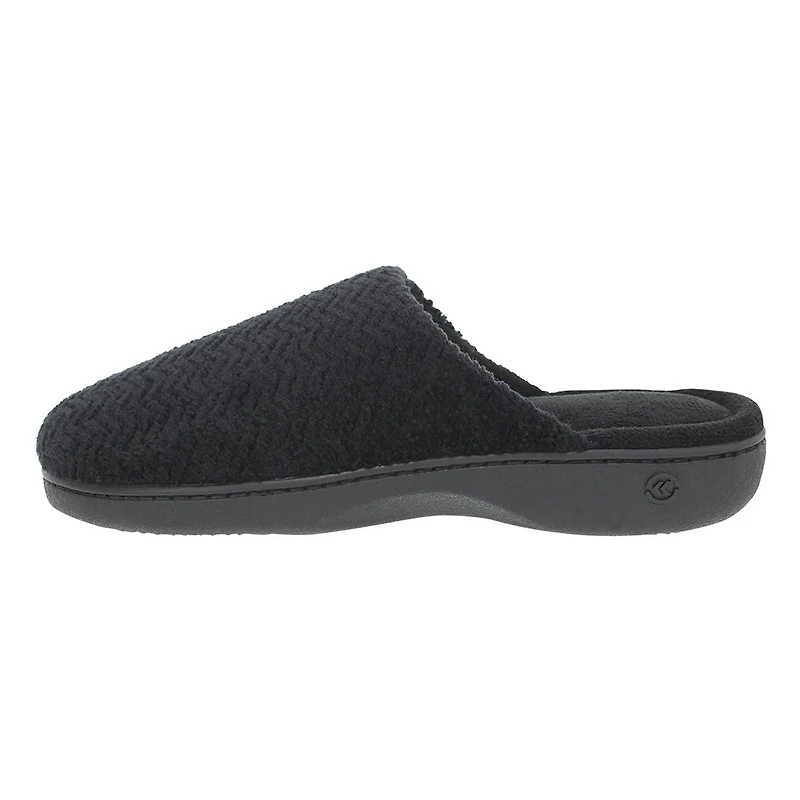 Pantoufles à enfiler Nora en microéponge motif chevron pour femmes ISOspa by isotoner®