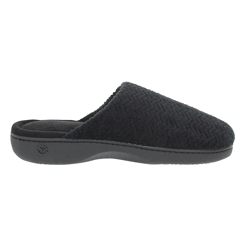 Pantoufles à enfiler Nora en microéponge motif chevron pour femmes ISOspa by isotoner®