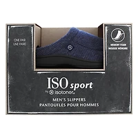 ISOsport by isotoner® Men's Miles Heather Knit Hoodback Slippers