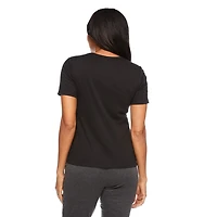 T-shirt en tricot interlock à encolure ras du cou Iyla pour femmes Tailles P-TTG