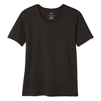 T-shirt en tricot interlock à encolure ras du cou Iyla pour femmes Tailles P-TTG