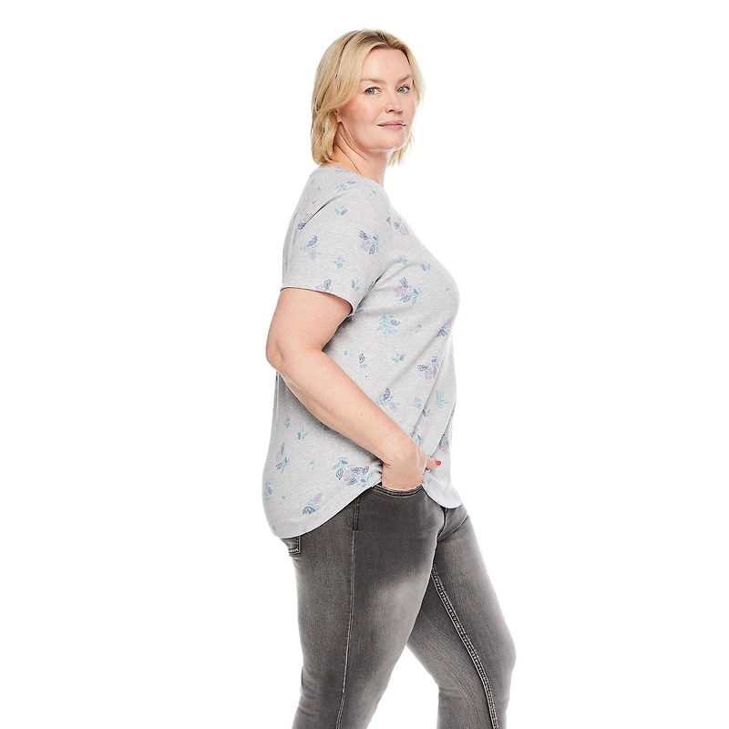 Iyla Plus Women's Interlock Crew Neckline Tee