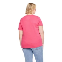 Iyla Women's Plus Interlock Crew Neckline Tee, Sizes 1X-4X