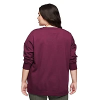 Coton ouaté surdimensionné avec fentes sur les côtés Harper + Zoe Plus pour femmes