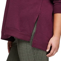 Coton ouaté surdimensionné avec fentes sur les côtés Harper + Zoe Plus pour femmes