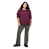 Coton ouaté surdimensionné avec fentes sur les côtés Harper + Zoe Plus pour femmes