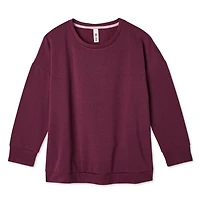 Coton ouaté surdimensionné avec fentes sur les côtés Harper + Zoe Plus pour femmes