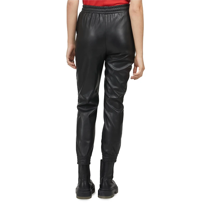 Mexx pantalon de jogging en faux cuir pour femmes