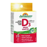 Jamieson Vitamin D3 Drops, 2500 IU, 8.6 mL