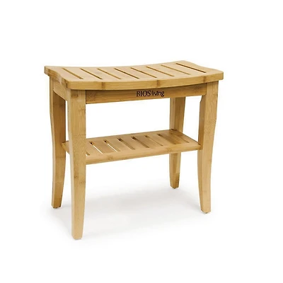 Banc de douche en bambou