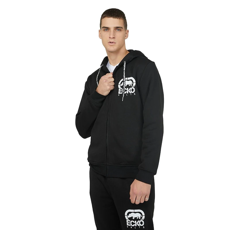 Chandail à capuche imprimé en Zips Fz Fleece pour homme Ecko Unltd