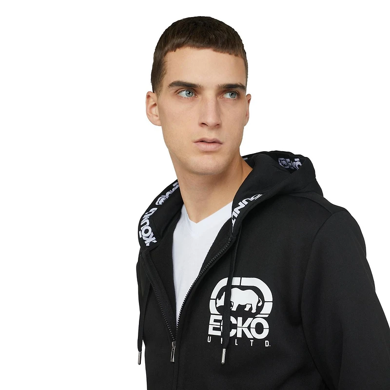 Chandail à capuche imprimé en Zips Fz Fleece pour homme Ecko Unltd