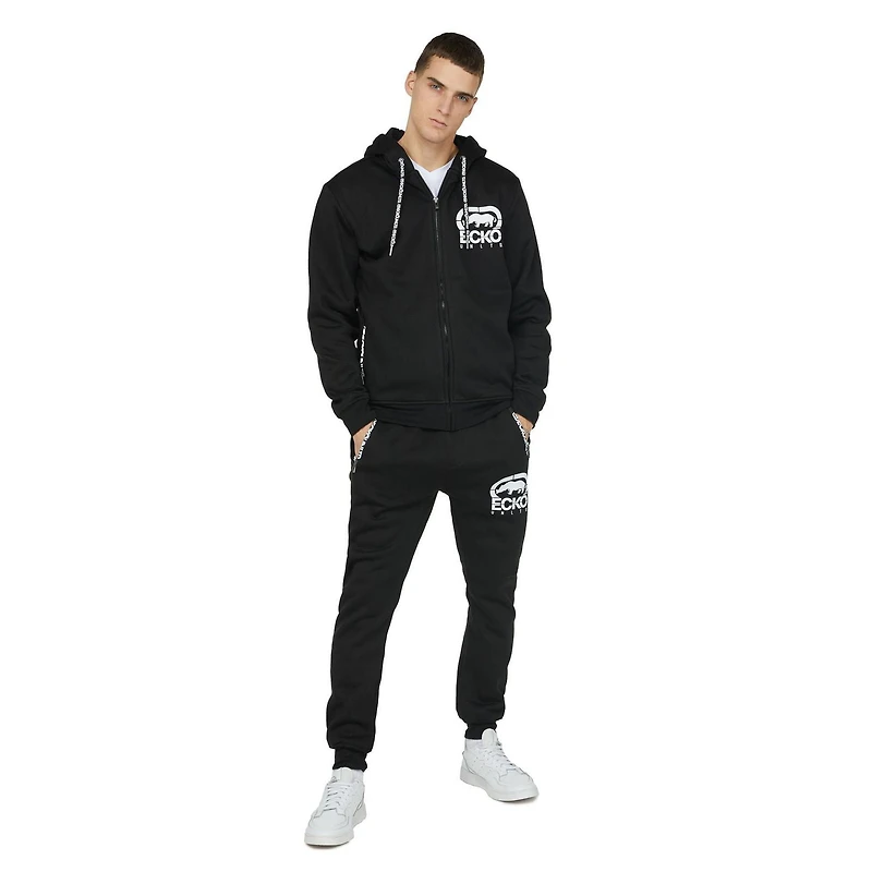 Chandail à capuche imprimé en Zips Fz Fleece pour homme Ecko Unltd