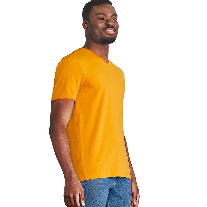 T-shirt extensible avec encolure en V George pour hommes