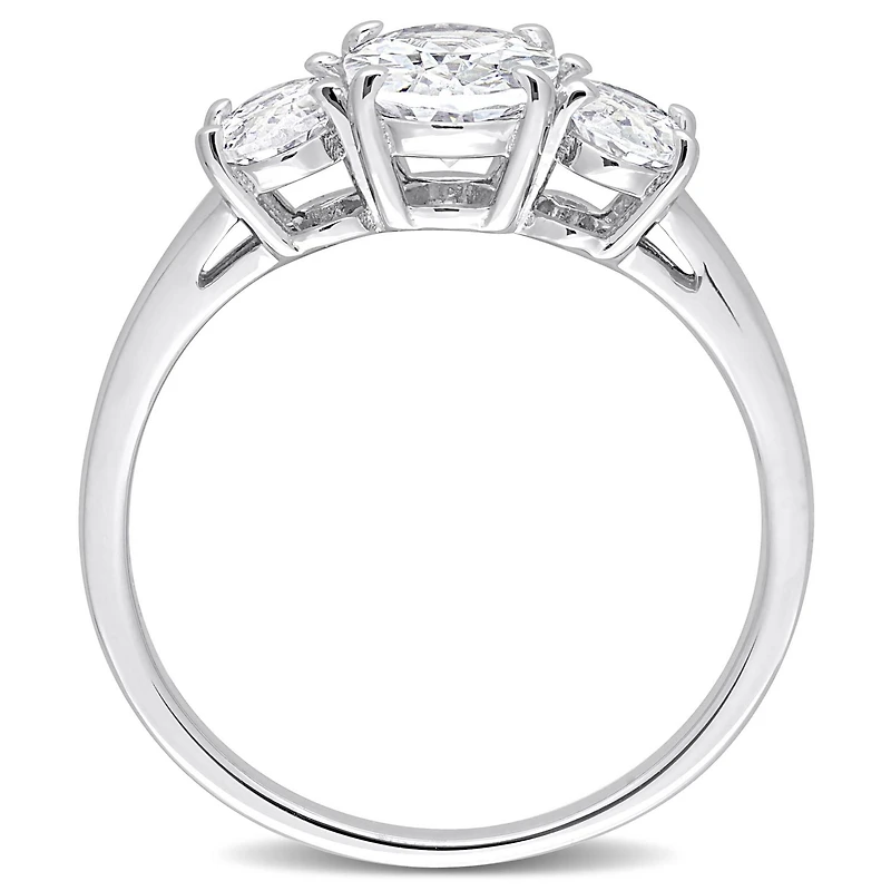 Bague de fiançailles 3 pierres de Miabella avec 3-4/5 carat PBT de zircon cubique en argent sterling