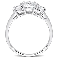 Bague de fiançailles 3 pierres de Miabella avec 3-4/5 carat PBT de zircon cubique en argent sterling