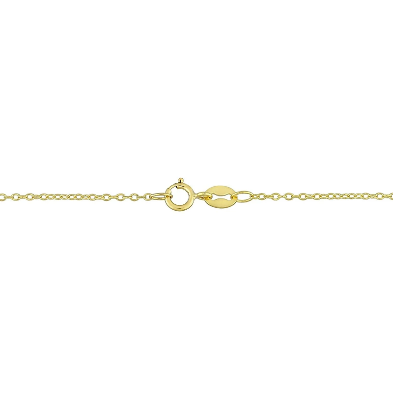 Collier floral de Miabella avec 1-7/8 carat PBT de saphir blanc synthétique en argent sterling plaqué jaune