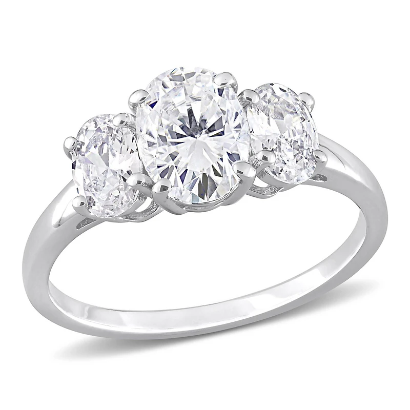 Bague de fiançailles 3 pierres de Miabella avec 3-4/5 carat PBT de zircon cubique en argent sterling
