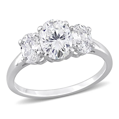 Bague de fiançailles 3 pierres de Miabella avec 3-4/5 carat PBT de zircon cubique en argent sterling