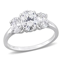 Bague de fiançailles 3 pierres de Miabella avec 3-4/5 carat PBT de zircon cubique en argent sterling